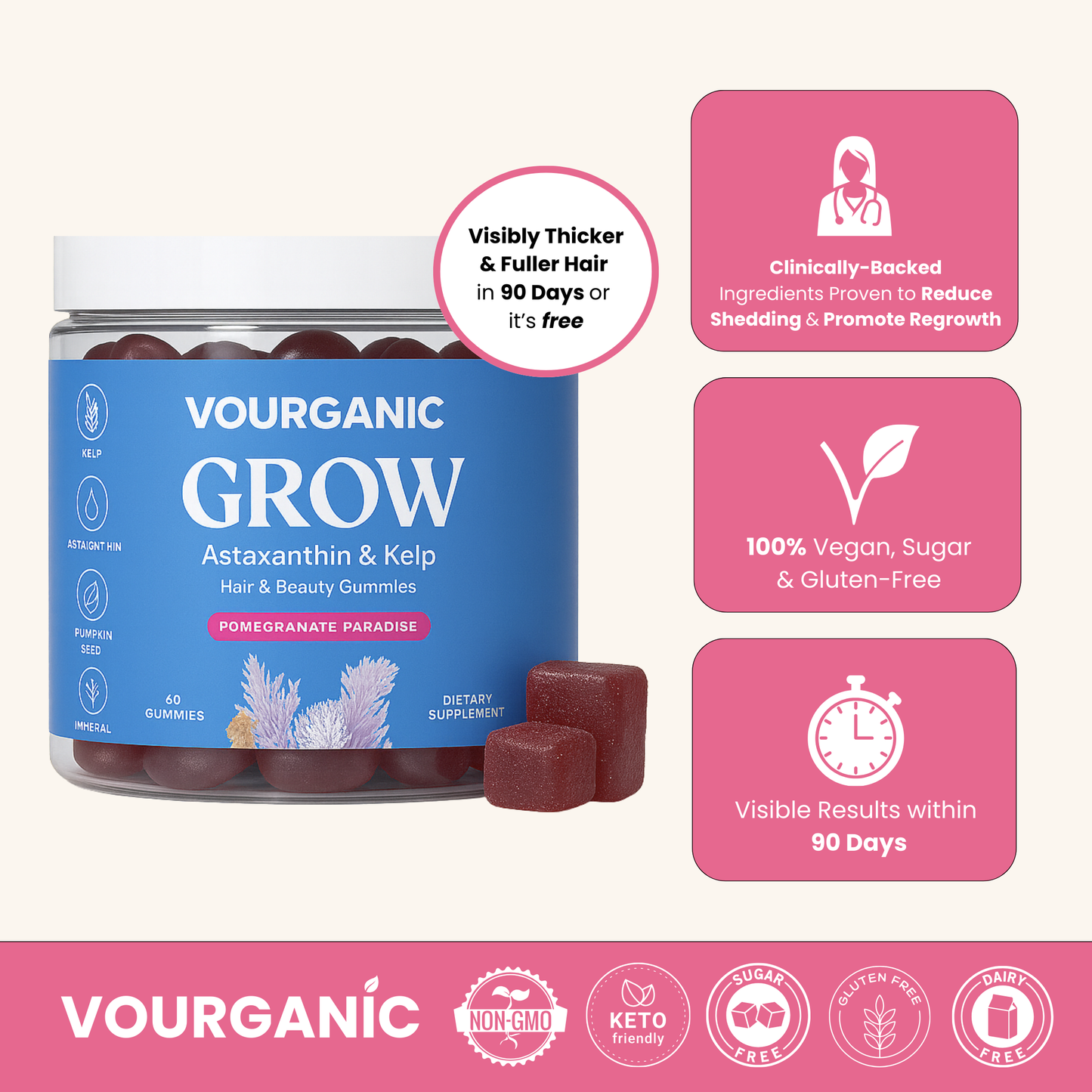 VOURGANIC® Hair & Beauty Gummies